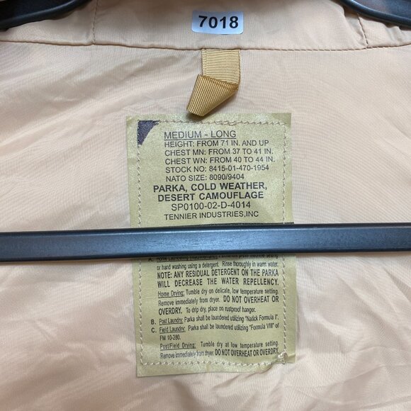 Military ECWCS Parka Jacket Mens M Long Desert Camo Gore-Tex Cold Weather USA - Picture 10 of 14